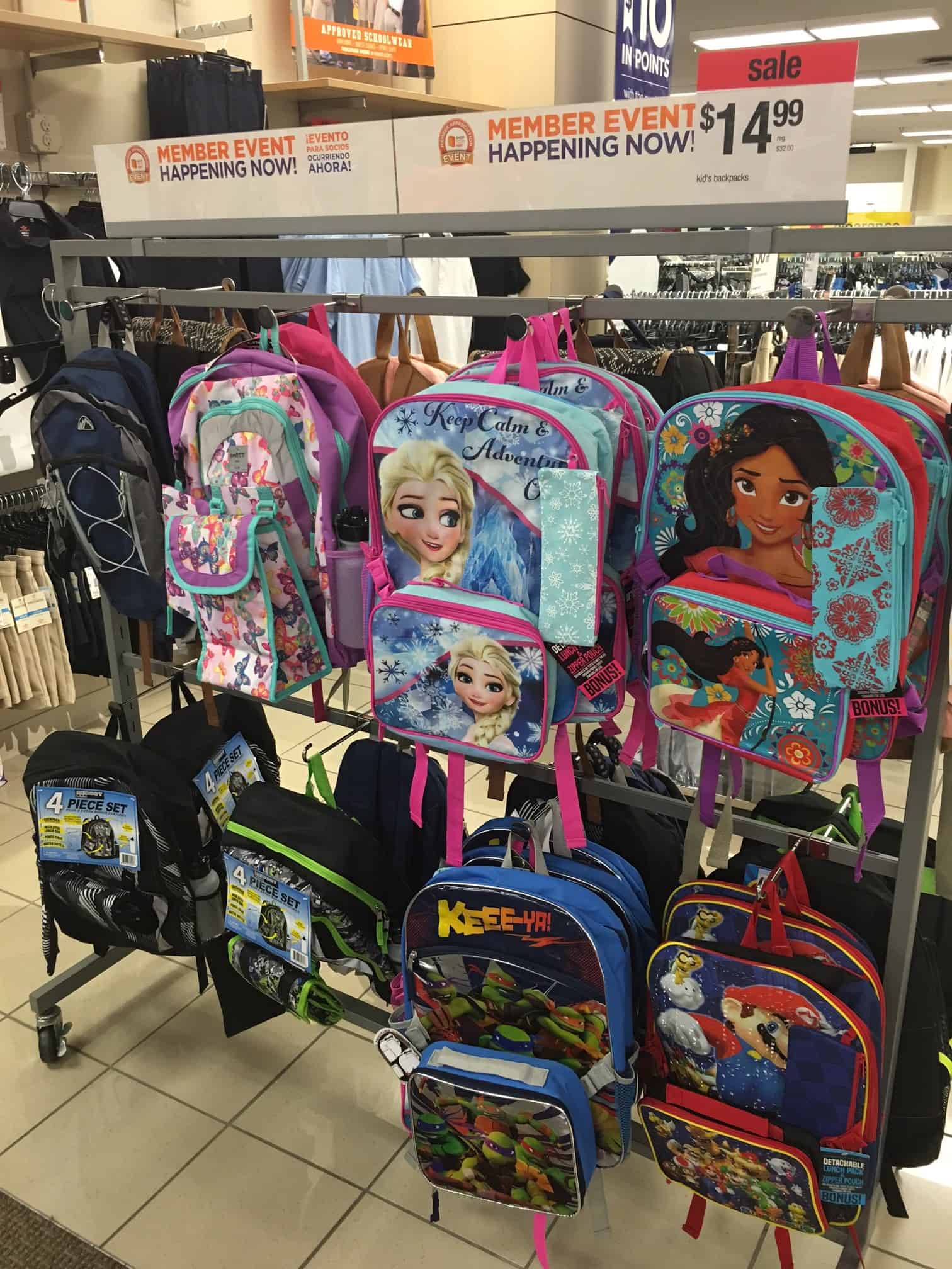 sears backpacks for school